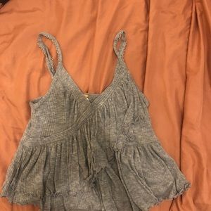 Free People gray flowy tank top XS